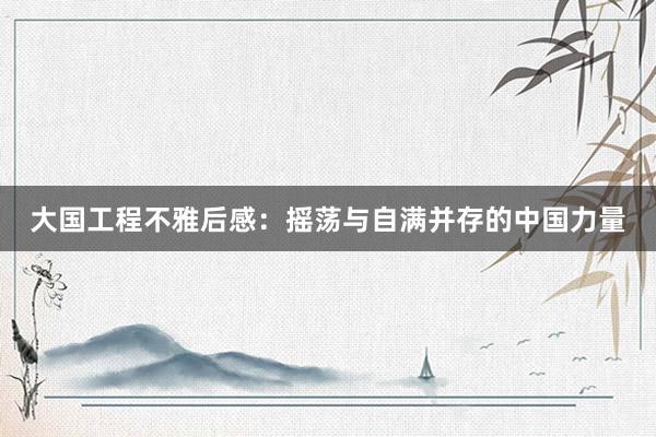 大国工程不雅后感：摇荡与自满并存的中国力量